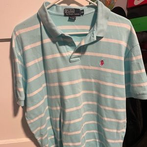 striped ralph lauren polo
